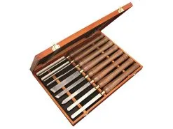 FAITHFULL - Coffret Bois De 8 Outils De Tournage HSS