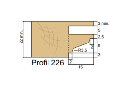 Forézienne MFLS ZAK - ZAK509226 Profil Doucine à Carré 9x15xHt14 Mm