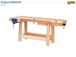 ETABLIS FRANCOIS - MER Établis D'ébéniste Avec Presse Avant à Serrage Rapide PR52 (presse Avec Système De Débrayage Rapide Et Automatique)